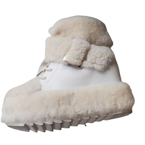 Anthony Wang WTF Shearling leather wedge platform boots Booties - Picture 4 of 13